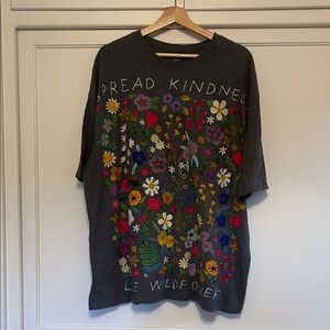 Spread Kindness Floral Kids T-Shirt - Charcoal